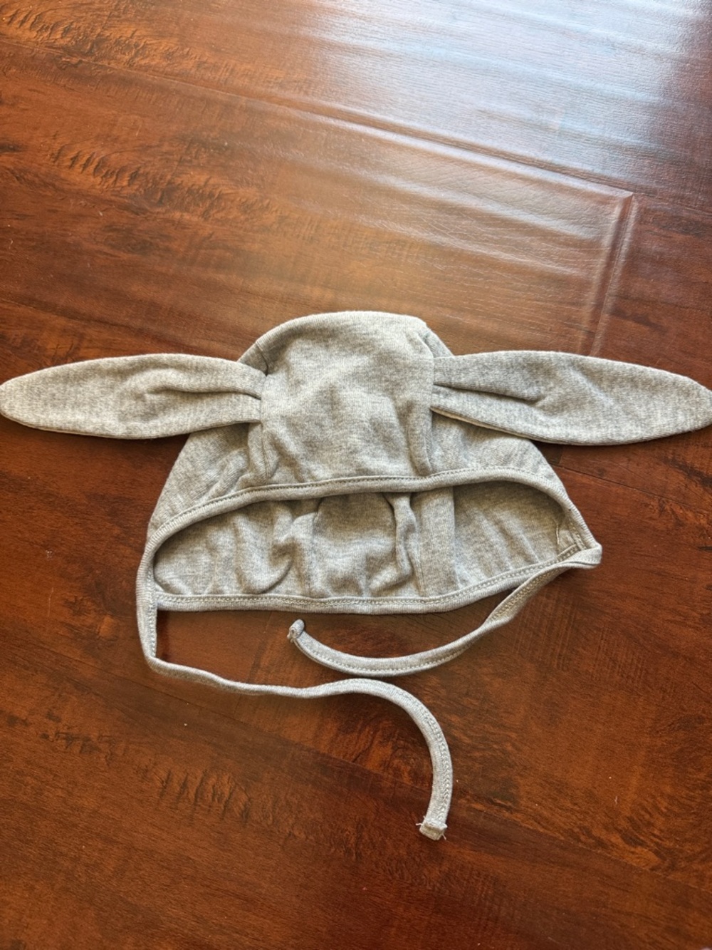 Baby Gray Bunny Ear Hat - Soft Cotton Blend